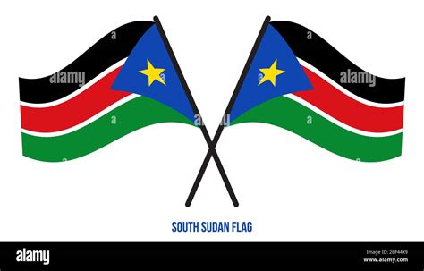 south sudan flag waving vector illustration on white background south sudan national flag stock