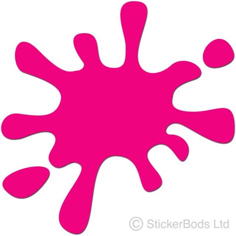 36 Hot Pink Paint Splat Car Wall Bedroom Stickers T1 Paint Splats