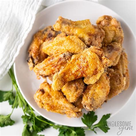 Perfect for sunday dinners and game day appetizers! Crispy Air Fryer Chicken Wings Recipe | Wholesome Yum
