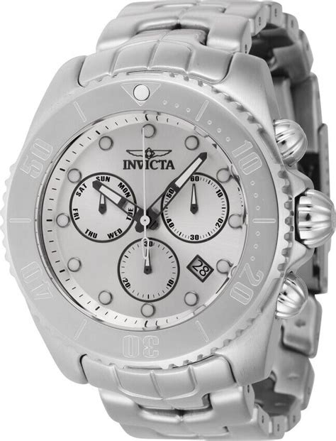 Invicta Mens Specialty Silver Dial Chronograph Quartz 50mm Stainless