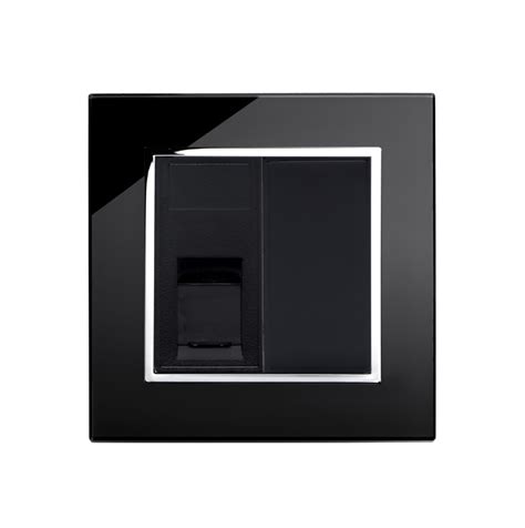 Crystal Ct Rj11 Socket Black Retrotouch Designer Light Switches