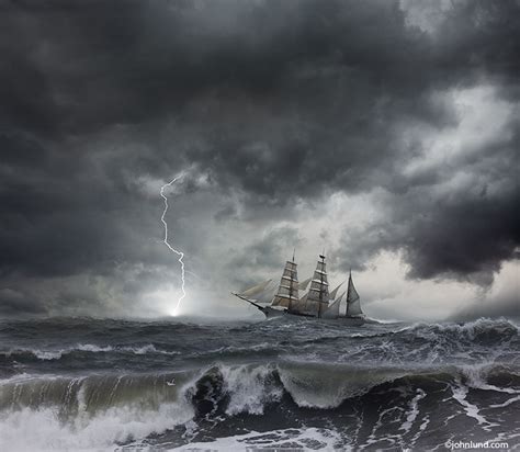Sailing Ship In A Storm Photo By Luckeepeet 84f