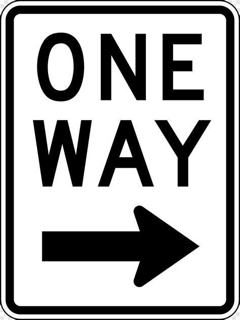 United States One Way Traffic Traffic Sign Manual On Uniform Traffic