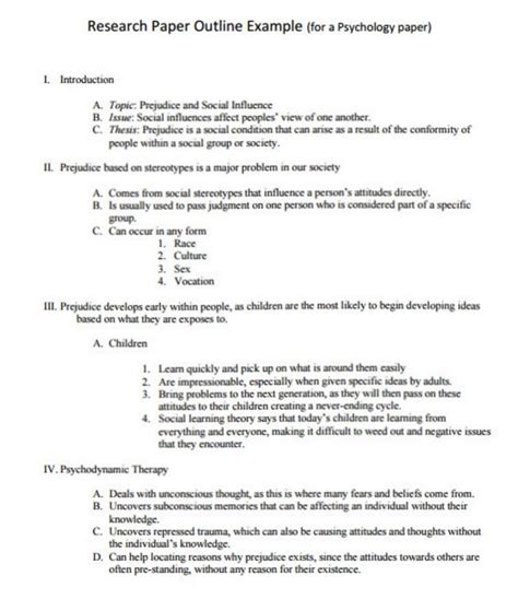 An outline is an action plan; Research Paper Outline Sample - How to Write a Research Paper