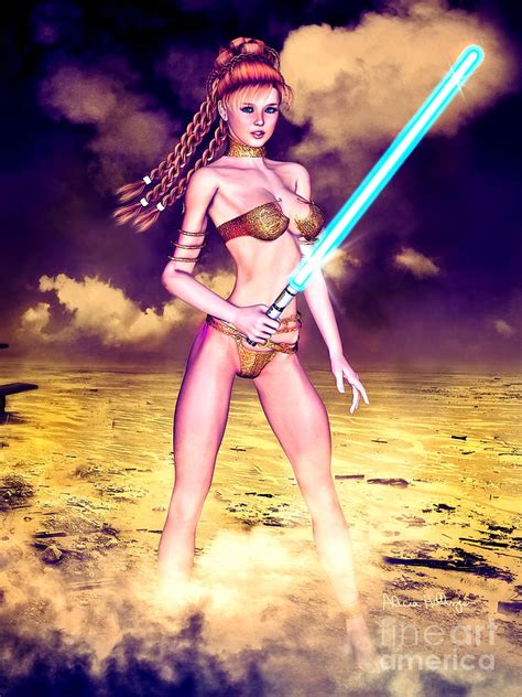 Star Wars Inspired Fantasy Pin Up Girl Digital Art By Alicia Hollinger