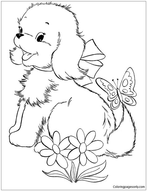 Chibi Puppy Coloring Pages For Girls Coloring Pages