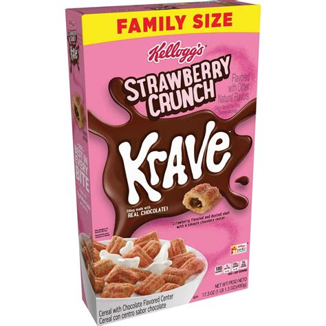 Kellogg S Krave Breakfast Cereal Strawberry Crunch 17 3 Oz