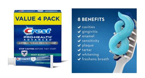 Amazon Offer Pack Of 4 Crest Pro Health Advanced 5 Oz Antibacterial