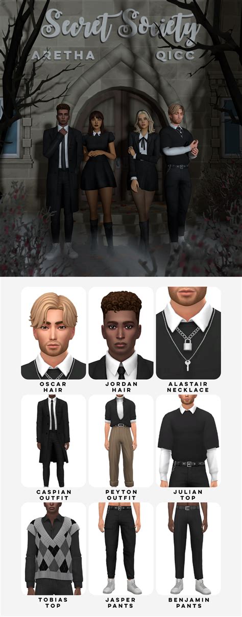 Aretha X Qicc Secret Society Collection Quirky Introvert Cc Sims