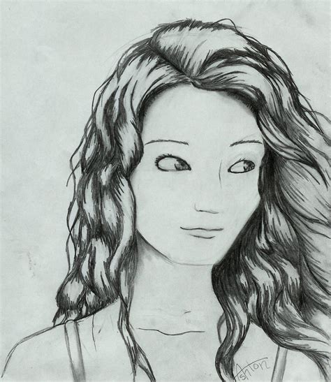 Drawing Of A Girl With Curly Hair Images And Pictures Becuo