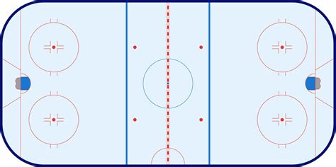 Empty Scheme Of Ice Hockey Rink With Observance Of Standard Proportions