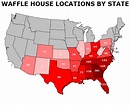 Waffle House Locations By State [701x565] : r/MapPorn