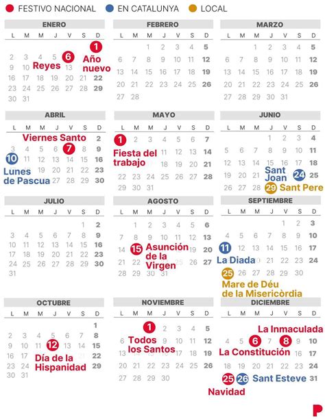 Calendario Laboral Reus Con Todos Los Festivos
