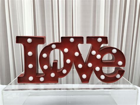 Red Love Light Up Sign Weddings Of Distinction