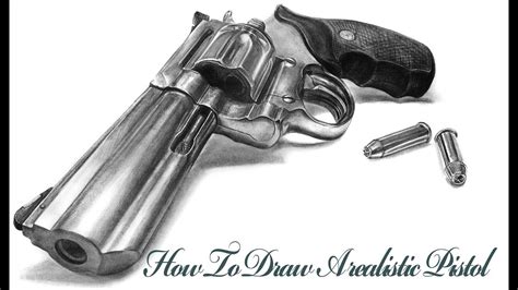 How To Draw A Realistic Pistolgunbullet Step By Step Tutorial Youtube
