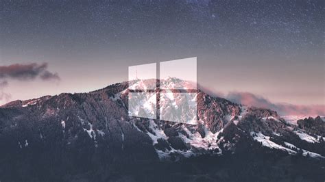 Mountains Microsoft Nature Landscape Logo Windows 10 Hd Wallpaper