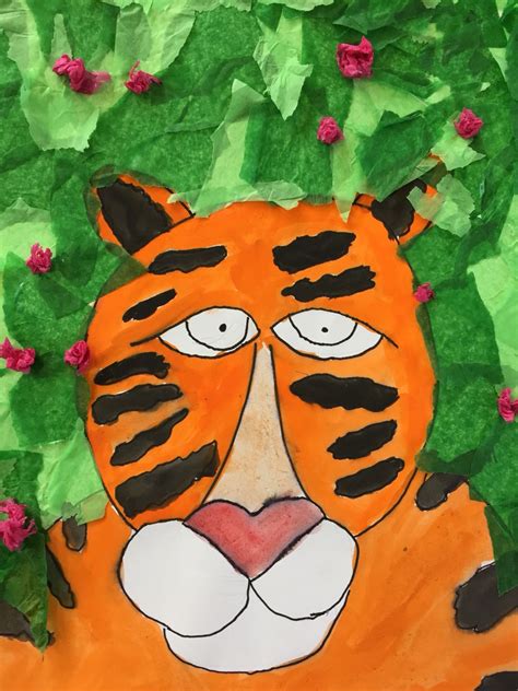 T Is For Tiger Grade 4 Art Activities Student Art Art Gallery