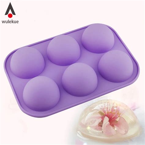Buy Wulekue 1pcs Silicone Cake Mold 6 Hole Half Sphere