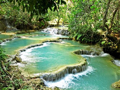 Laos Kuang Si Waterfall Laos