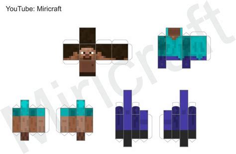 Papercraft Minecraft Steve Para Imprimir E Montar Origamiami Arte Para