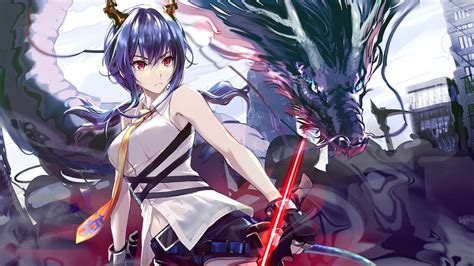 Anime Girl Dragon Chen Arknights 4k 61822 Wallpaper Pc Desktop