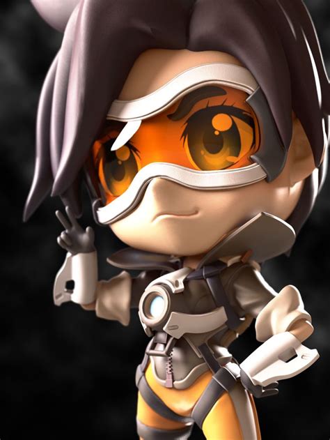 Tracer Chibi By Johnmedved Anime D Cgsociety Overwatch Tracer