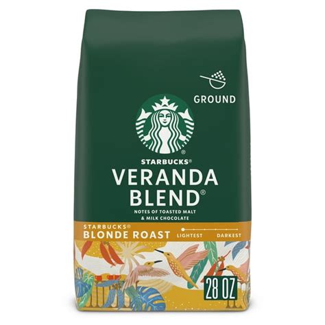 Starbucks Arabica Beans Veranda Blend Blonde Roast Ground Coffee 28
