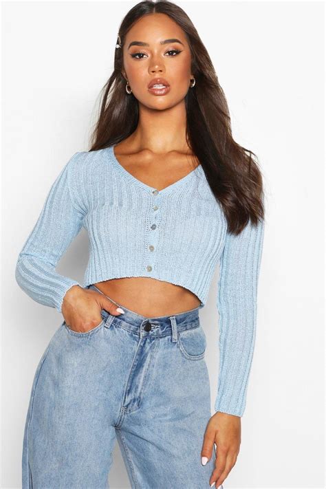 Skinny Rib Knit Cropped Cardigan Cropped Cardigan Cropped Outfits