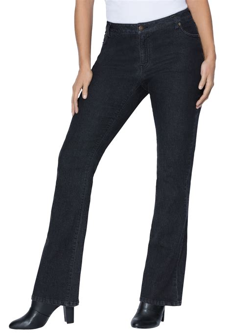 jessica london jessica london women s plus size true fit bootcut jeans 22 black walmart