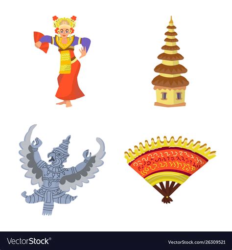 Bali And Indonesia Symbol Royalty Free Vector Image