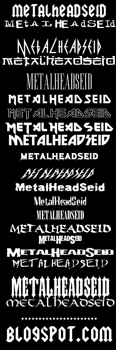 Rock Band Fonts By Metallicaseid On Deviantart