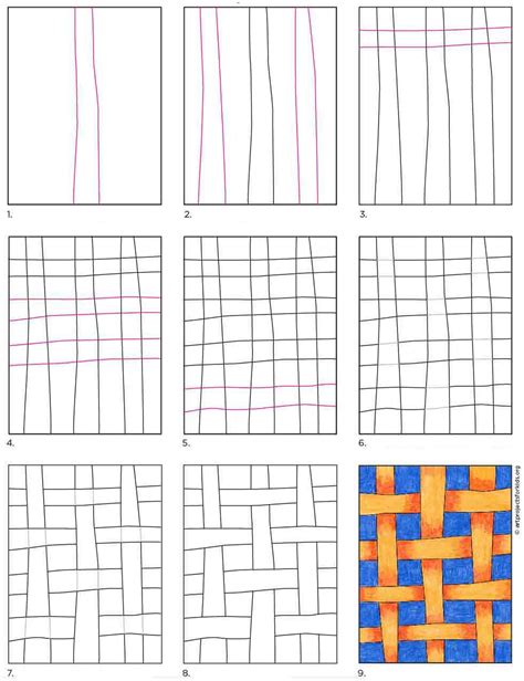 How To Draw A Weave Pattern · Art Projects For Kids