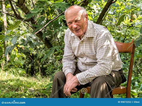 Portrait Of Elderly Smiling Man Stock Photo Image Of People Retirement