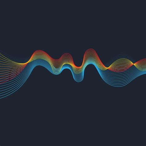 Sound Wave Frequency Vector Design Images Sound Waves Vector