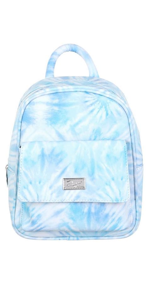 Faux Leather Tie Dye Backpack Blue Burkes Outlet
