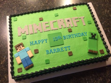 Minecraft Cake Minecraft Cake Minecraft Birthday Cake Minecraft