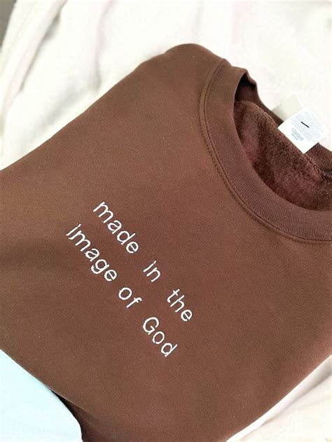 Made In The Image Of God Embroidered Crewneck Apparel For God Llc
