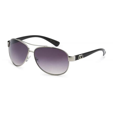 5zero1 Cg Eyewear Womens Double Bridge Fashion Designer Two Tone Aviator Sunglasses Black