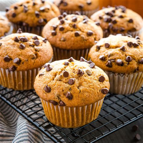 Chocolate Chip Pumpkin Muffins Simple Muffin Recipe The Busy Baker