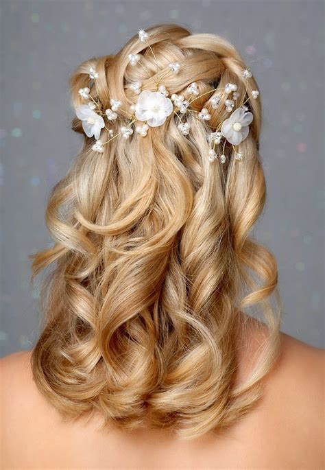 Wedding Hairstyles With Flowers And Hair Downrefreshrose