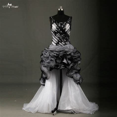 A short black wedding dress is the most stylish design among the all colored wedding gowns, and such dresses are usually very expensive. White And Black Wedding Dress Short Front Long Back RSW711-in Wedding Dresses from Weddings ...