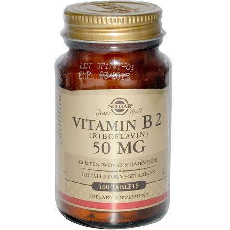 Solgar Vitamin B2 50 Mg 100 Tablets
