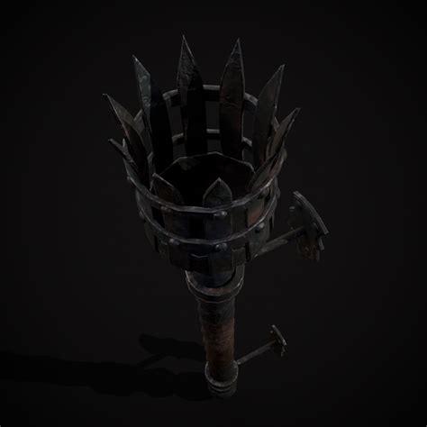 Medieval Spiral Wall Torch 3d Model By Get Dead Entertainment