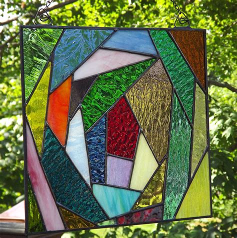 Abstract Stained Glass Quilt Block Etsy Stained Glass Quilt