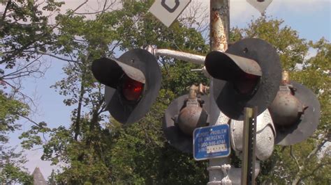 Vintage Operational Railroad Crossing Signals On Abandoned Line In