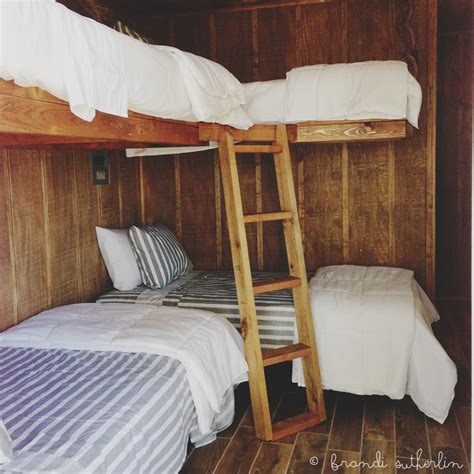 bunkhouse beds that my hubby built done love bunk house farmhouse bedroom furniture