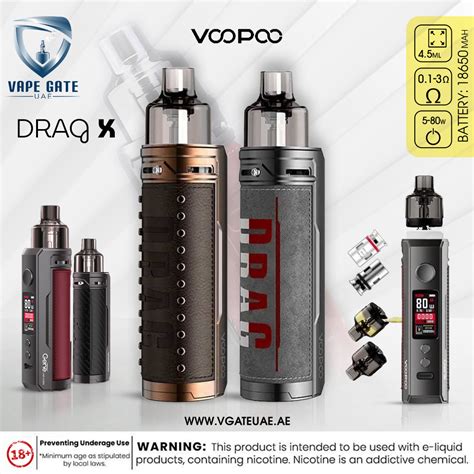 Voopoo Drag X 80w Pod Kit Dubai And Abu Dhabi Uae Vape Gate Uae