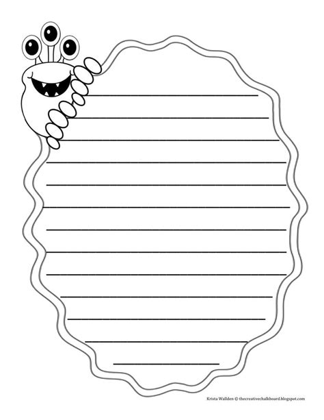 Day 2 Freebie Monster Writing Pages And New Monster Clipart
