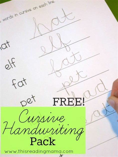 printable cursive handwriting worksheets homeschool giveaways