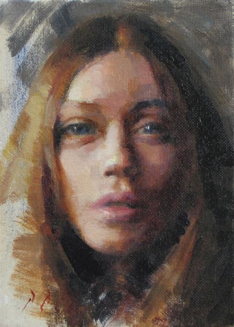 Julianne Female Portrait Oil Painting On Panel Revisited Daniel